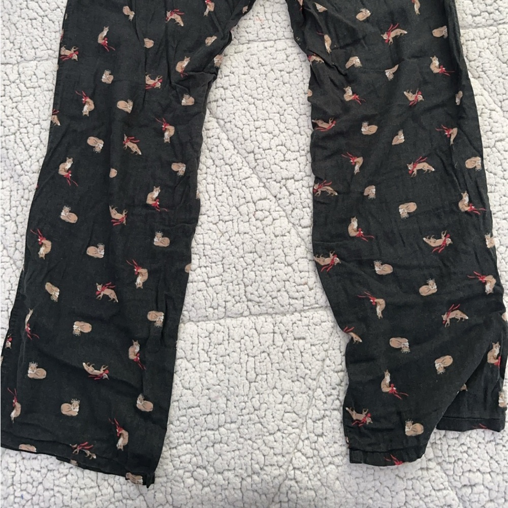 Black Pajama VICTORIA SECRET Pants with Animal Print - Picture 6 of 7
